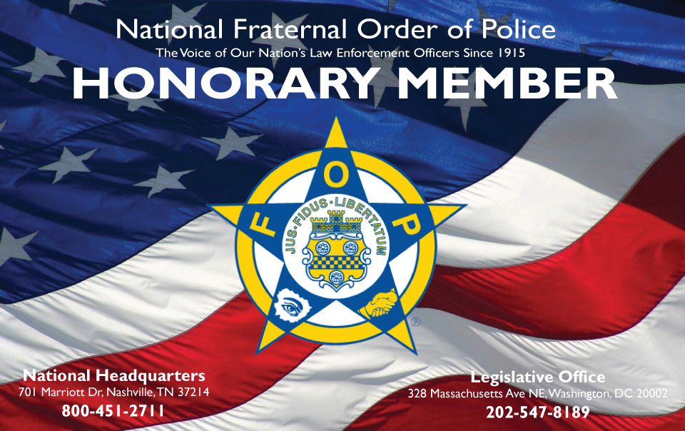 Specialty member cards fraternal order of police
